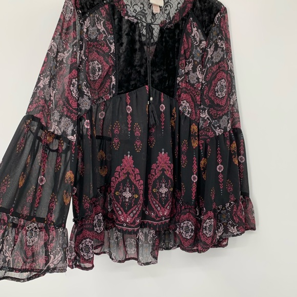 Knox Rose Boho Peasant Top Size XXL - Picture 2 of 7